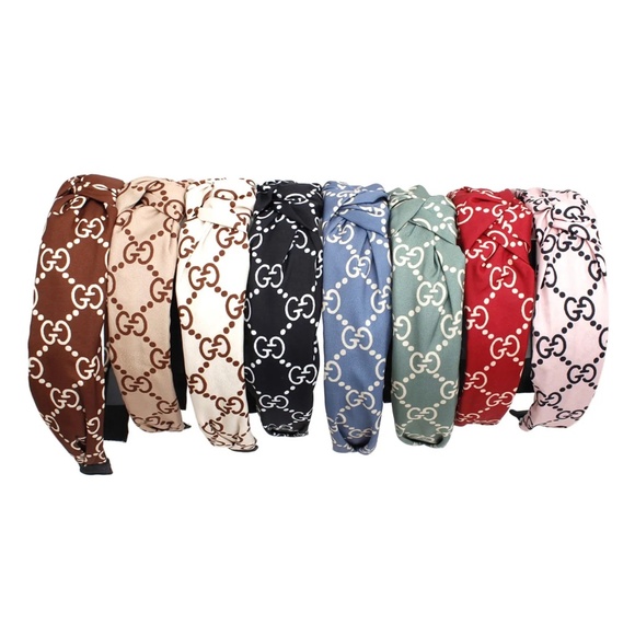 NWT Double G print fabric knotted headband - Picture 1 of 5